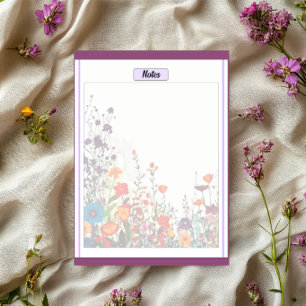 Bloco De Notas Jardim Roxo Florido_ Notas 2