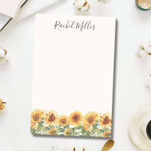 Bloco De Notas Jardim Sunflower Elegante