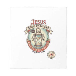 Bloco De Notas Jesus Ampulheta Paciência Jesus Ampulheta Paciênci