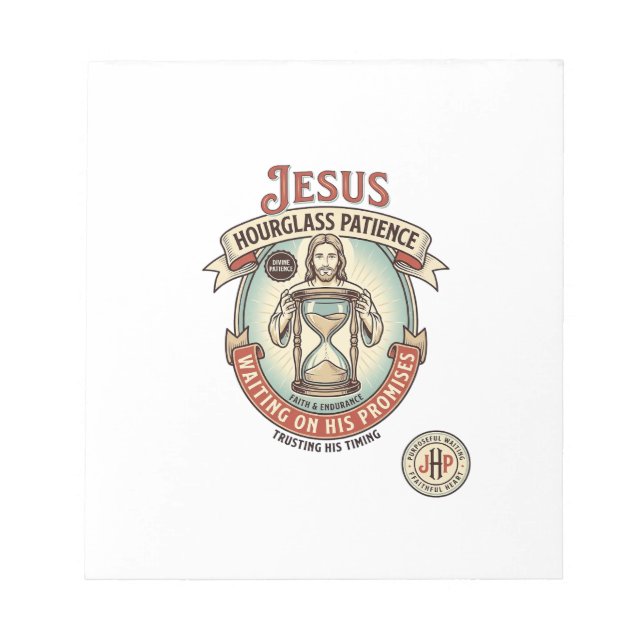 Bloco De Notas Jesus Ampulheta Paciência Jesus Ampulheta Paciênci (Frente)