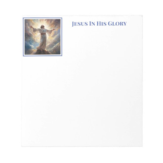 Bloco De Notas Jesus em Notepad Glorioso (Frente)