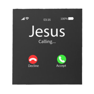 Bloco De Notas Jesus Está Chamando Cristão
