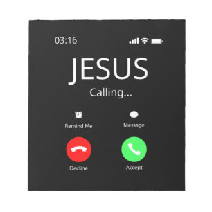 Bloco De Notas Jesus Está Ligando - Cristão