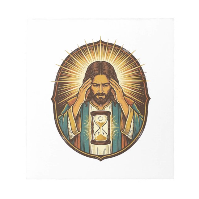 Bloco De Notas Jesus Impaciente Carregando Ampulheta Internet Len (Frente)