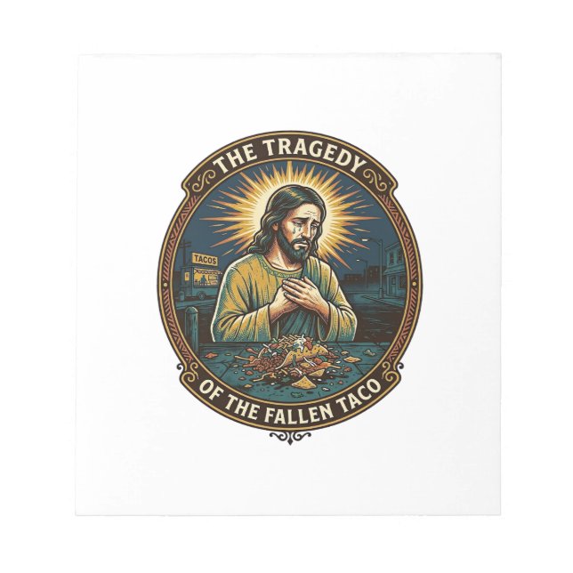 Bloco De Notas Jesus Largou Comida de Rua Tacos Tarde da Noite Bê (Frente)