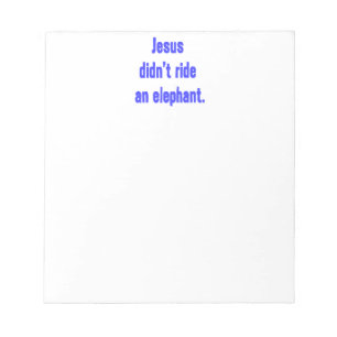 Bloco De Notas Jesus Não Montou Elefante