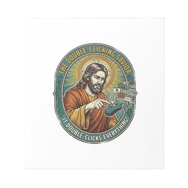 Bloco De Notas Jesus Quebrou o Mouse com Duplo Clique TI Tecnolog (Frente)