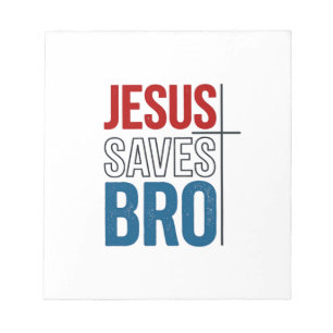 Bloco De Notas Jesus Salva Irmão Tipografia Cristã Camiseta Desig