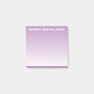 Bloco De Notas Jesus te ama! ombre roxa