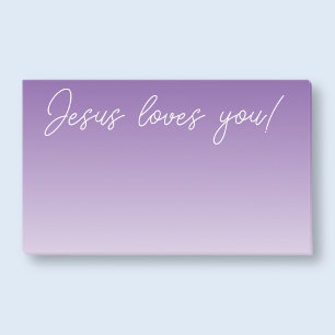 Bloco De Notas Jesus te ama! ombre roxa