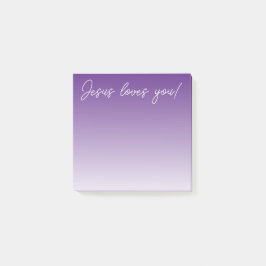 Bloco De Notas Jesus te ama! | roxo ombre