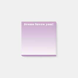 Bloco De Notas Jesus te ama! | roxo ombre