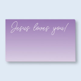 Bloco De Notas Jesus te ama! | roxo ombre