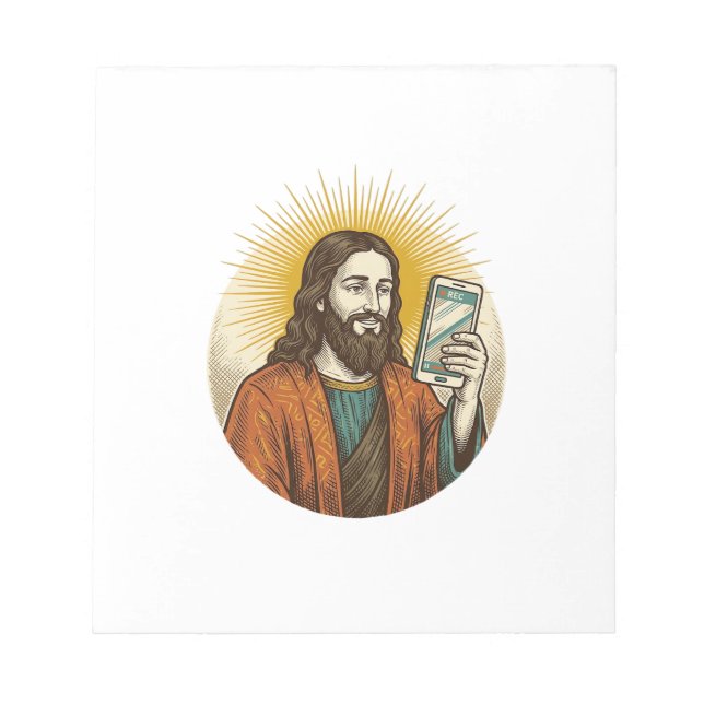 Bloco De Notas Jesus Vídeo Acidental Em vez de Câmera de Foto Fai (Frente)