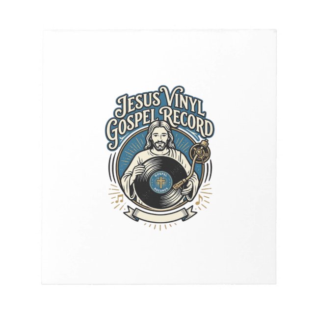 Bloco De Notas Jesus Vinil Disco Gospel Jesus Vinil Disco Chris (Frente)