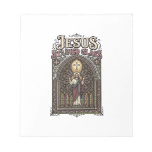 Bloco De Notas Jesus Vitral Jesus Vitral Catedral 