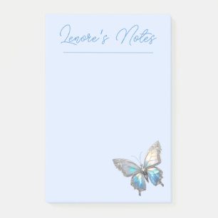 Bloco De Notas Jewel Butterfly Opal e Prata