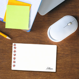 Bloco De Notas Joaninha Personalizada Fofa