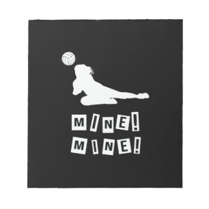 Bloco De Notas Jogador de Voleibol Minas de voleibol