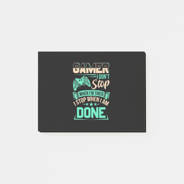 Bloco De Notas Jogador Eu Paro Quando Termino (Frente)