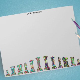 Bloco De Notas Jogadores de Jogo Anotações do Rainbow Color Chess