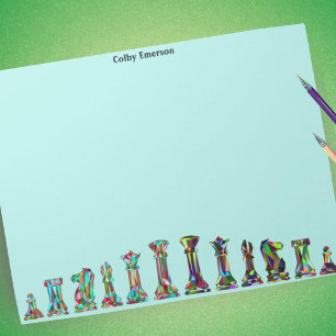 Bloco De Notas Jogadores de Jogo Coloração do Arco-Íris Pedaços d