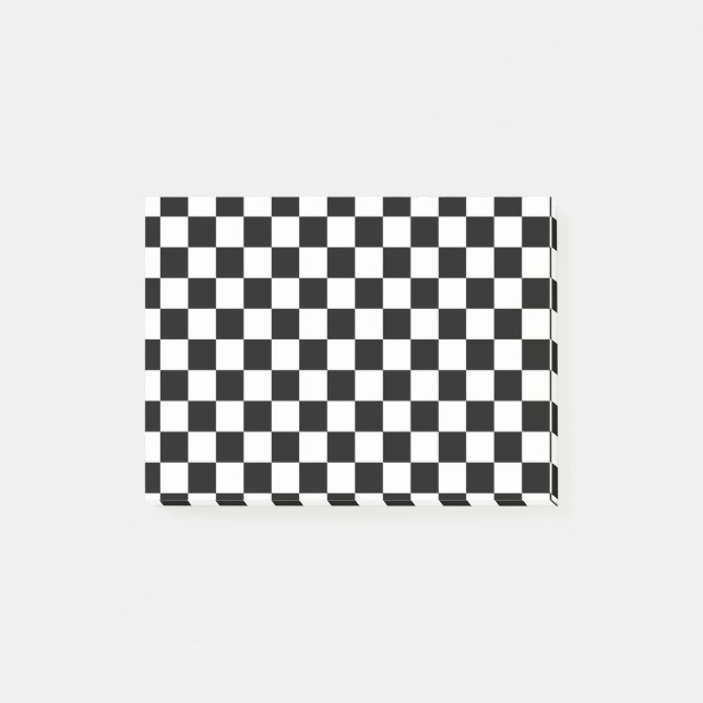 Bloco De Notas Jogadores de xadrez preto e branco (Frente)