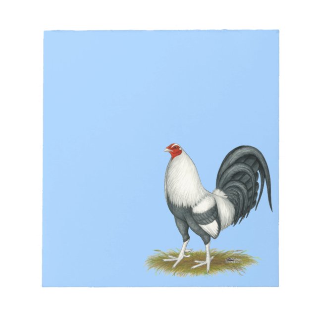 Bloco De Notas Jogo Americano Silver Blue Gamecock (Frente)