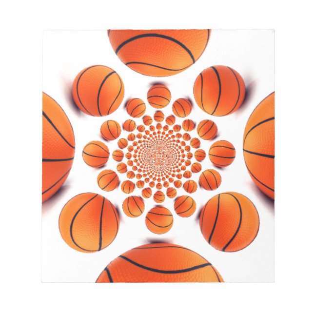 Bloco De Notas Jogo de basquete dos campeões: Court Vision Kaleid (Frente)