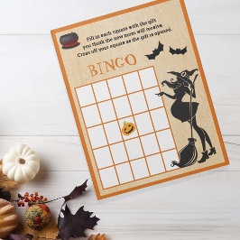 Bloco De Notas Jogo de Bingo de Chuvada de Bebê de Halloween Feit