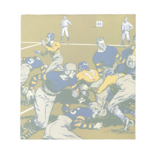 Bloco De Notas Jogo de Futebol Esportivo Vintage, Times Dourado v