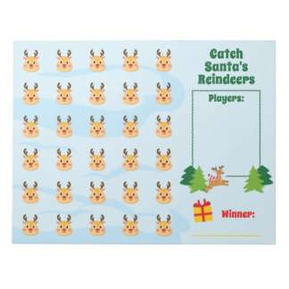 Bloco De Notas Jogo de Laço de Natal de Reindeers para Crianças