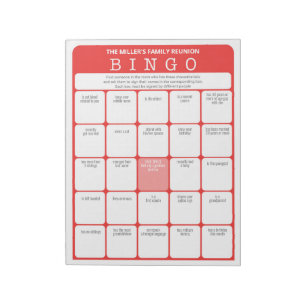 Bloco De Notas Jogo do Bingo do disjuntor de gelo da reunião de