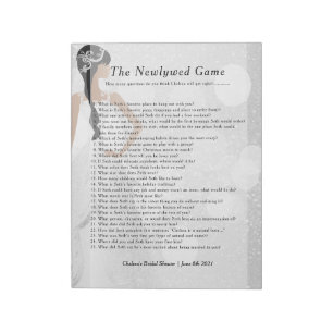 Bloco De Notas Jogo do Newlywed do chá de panela - 👰 branco d