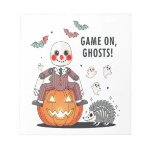 Bloco De Notas Jogo nos Fantasmas de Halloween