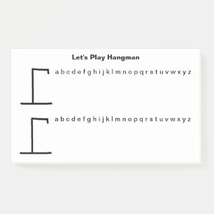 Bloco De Notas Jogos do jogo dois do Hangman por notas de post-it