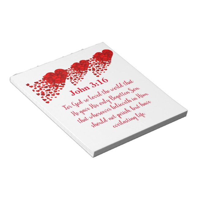 Bloco De Notas John 3:16 (Inclinado)