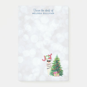 Bloco De Notas Joy Typografia Natal Llama