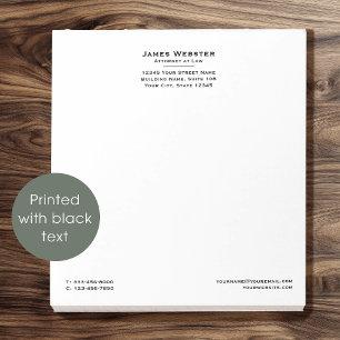 Bloco de Notas Jurídico Clássico Advogado Design P