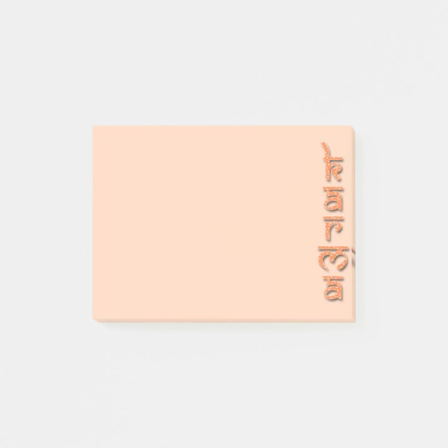 Bloco De Notas karma - laranja (Frente)