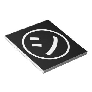 Bloco De Notas Katakana Emoji de sorriso/Emoticon de Shi Kana do