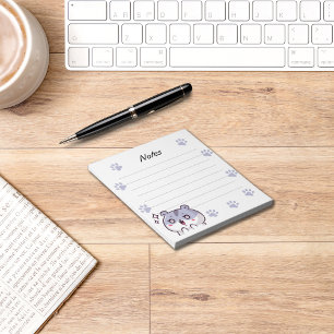 bloco de notas kawaii azul