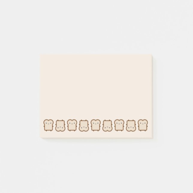 Bloco De Notas Kawaii Bread / Toast (Frente)
