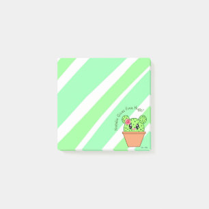 Bloco De Notas Kawaii Cactus Personalizado Eu Dou Abraços Livres