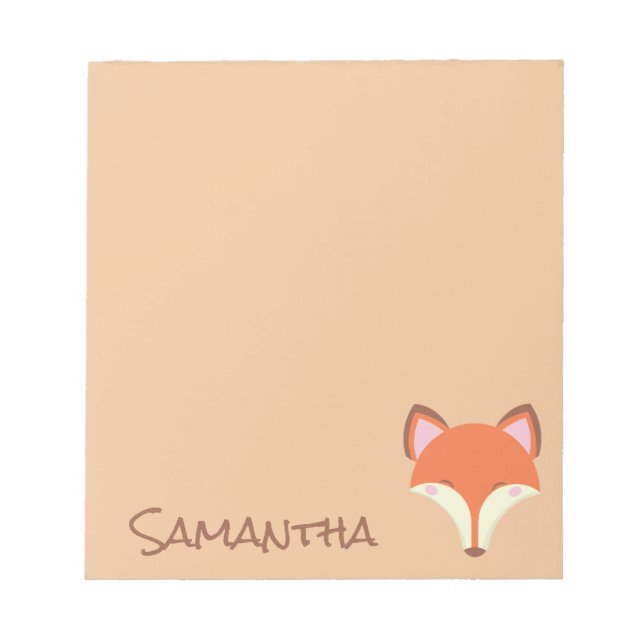 Bloco De Notas "Kawaii Fox" (Frente)
