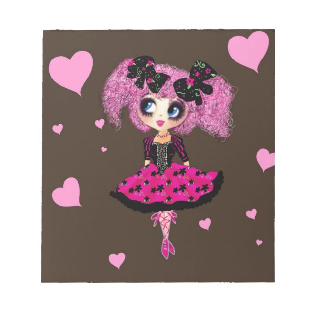 Bloco De Notas Kawaii Girl PinkP Baile de formatura Princess (Frente)