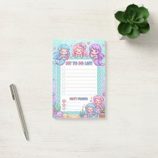 Bloco De Notas Kawaii Mermaid Under the Sea To-Do List Notepad