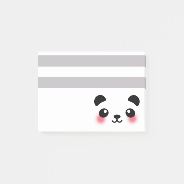 Bloco De Notas Kawaii Panda Face (Frente)