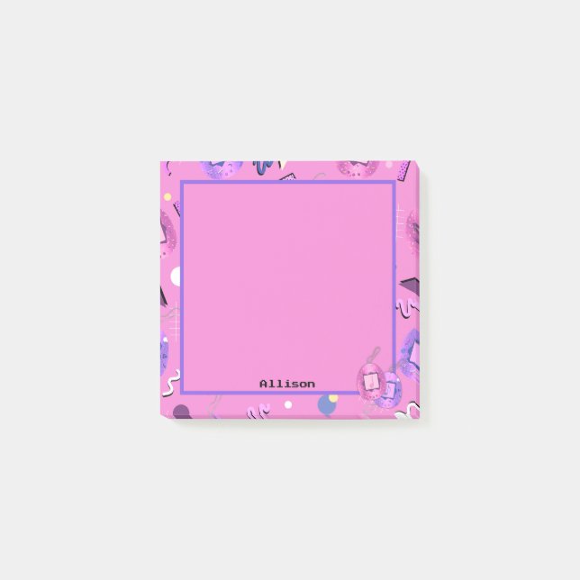 Bloco De Notas Kawaii Pink Tamagotchi (Frente)