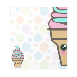 Bloco De Notas Kawaii Rave Pontos Sorvetes